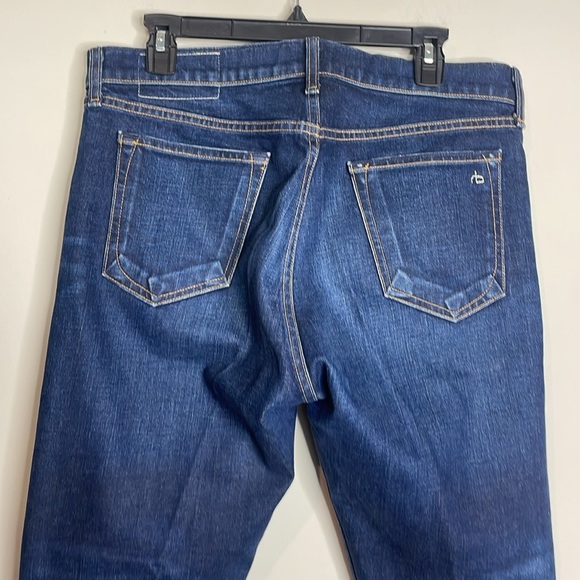 Rag & Bone | Men’s Fit 2 Slim Deep Indigo Straight Leg Jeans Size 32 - Picture 5 of 8